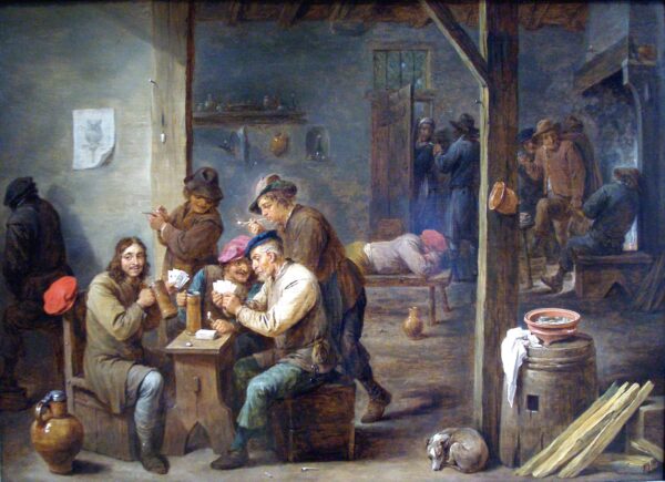 Tavern Scene by David Teniers the Younger, hand-painted oil painting reproduction