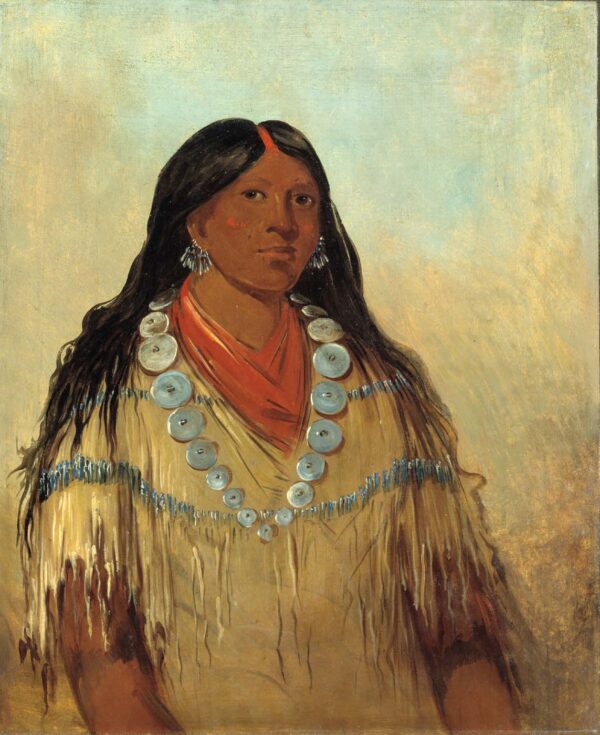 Tchow ee put o kaw, a Woman by George Catlin, hand-painted oil painting reproduction