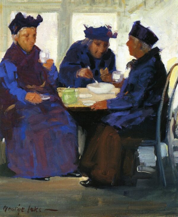Tea Party by George Luks, hand-painted oil painting reproduction
