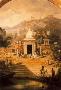 Techo del Teatro Cervantes by Antonio Muñoz Degrain, hand-painted oil painting reproduction