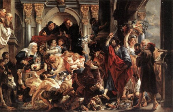Christ Driving the Merchants from the Temple by Jacob Jordaens, hand-painted oil painting reproduction