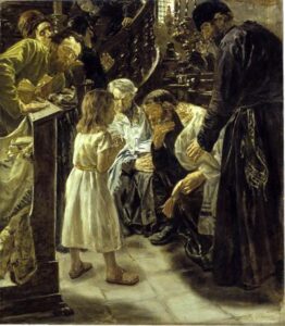 The Twelve-Year-Old Jesus in the Temple by Max Liebermann, hand-painted oil painting reproduction