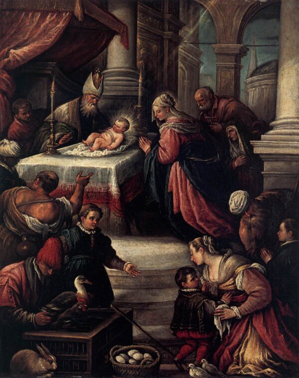 The Presentation of Christ in the Temple by Francesco Bassano, hand-painted oil painting reproduction