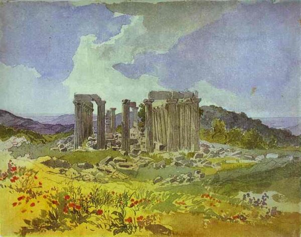 Temple of Apollo in Phigali by Karl Briullov, hand-painted oil painting reproduction