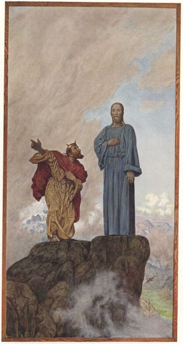 Temptation of Christ by Hans Thoma, hand-painted oil painting reproduction