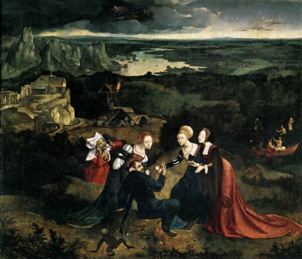 Temptation of Saint Anthony by Joachim Patenier, hand-painted oil painting reproduction