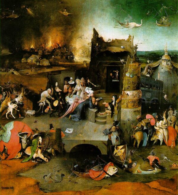 Temptation of Saint Anthony by Hieronymus Bosch, hand-painted oil painting reproduction