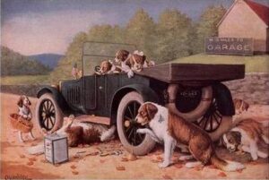 Ten Miles to a Garage by C.M Coolidge, hand-painted oil painting reproduction