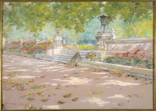 Terrace, Prospect Park by William Merritt Chase, hand-painted oil painting reproduction