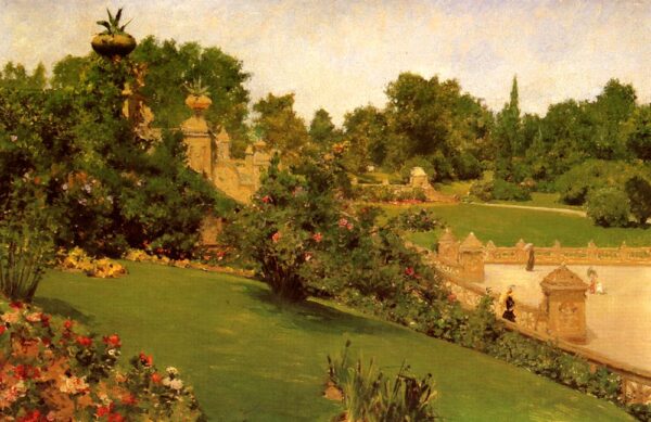 Terrace at the Mall by William Merritt Chase, hand-painted oil painting reproduction