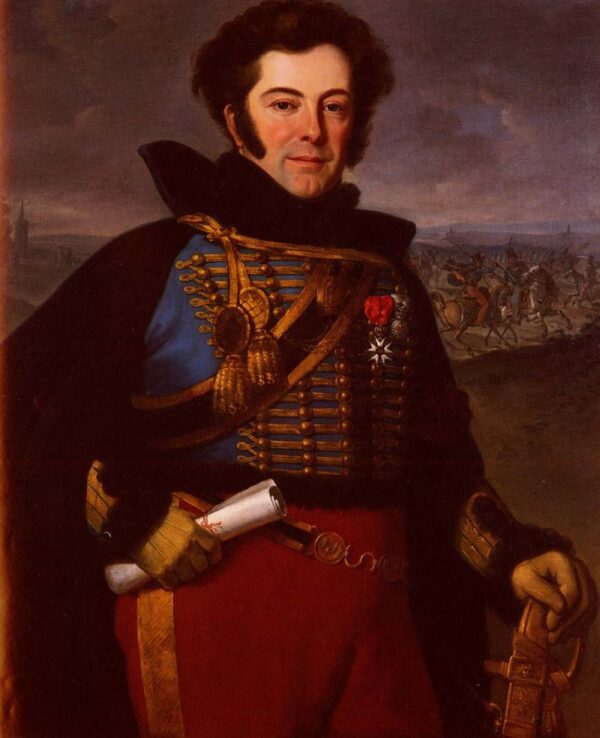 Portrait of Lieutenant Colonel Comte de Thalouet by Horace Vernet, hand-painted oil painting reproduction