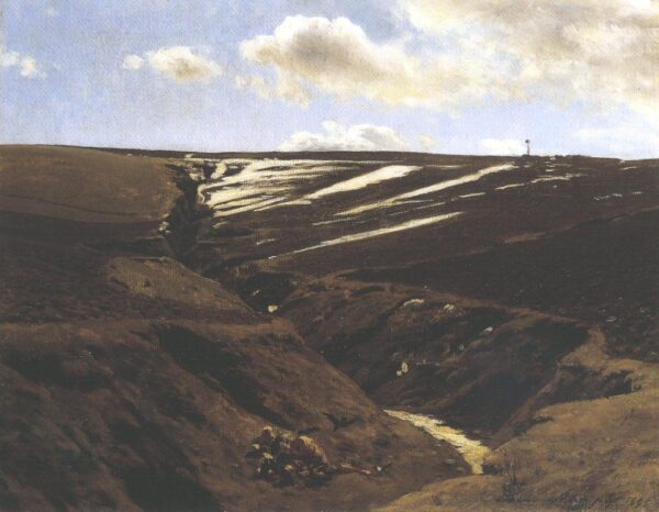 Thawing Snow by Pál Szinyei Merse, hand-painted oil painting reproduction