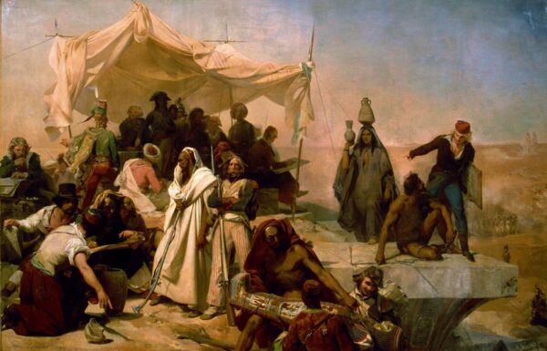 The 1798 Egyptian Expedition Under the Command of Bonaparte by Léon Cogniet, hand-painted oil painting reproduction