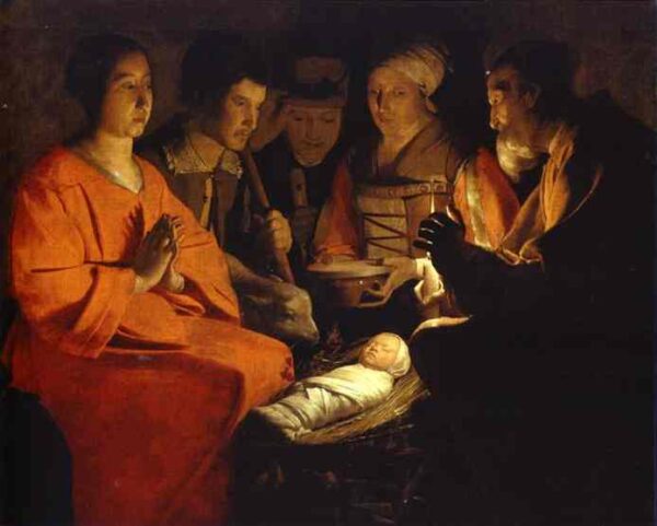 The Adoration Of The Shepherds by Georges de La Tour, hand-painted oil painting reproduction