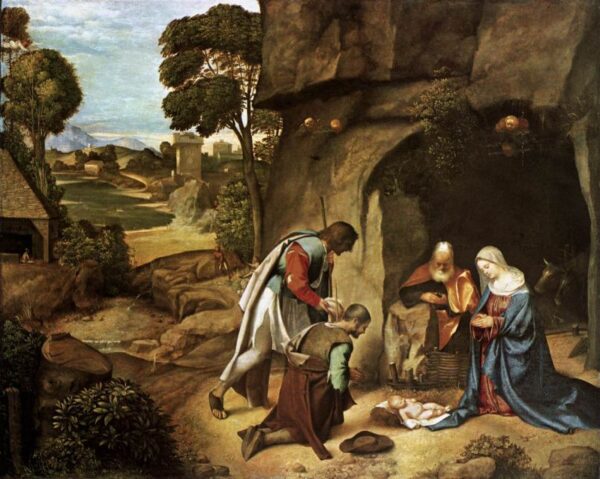 The Adoration of the Shepherds by Giorgione, hand-painted oil painting reproduction