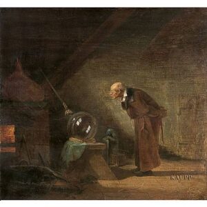 The Alchemist by Carl Spitzweg, hand-painted oil painting reproduction