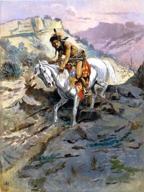 The Alert by Charles Marion Russell, hand-painted oil painting reproduction