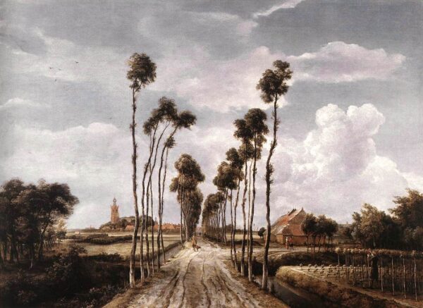 The Alley at Middelharnis by Meyndert Hobbema, hand-painted oil painting reproduction