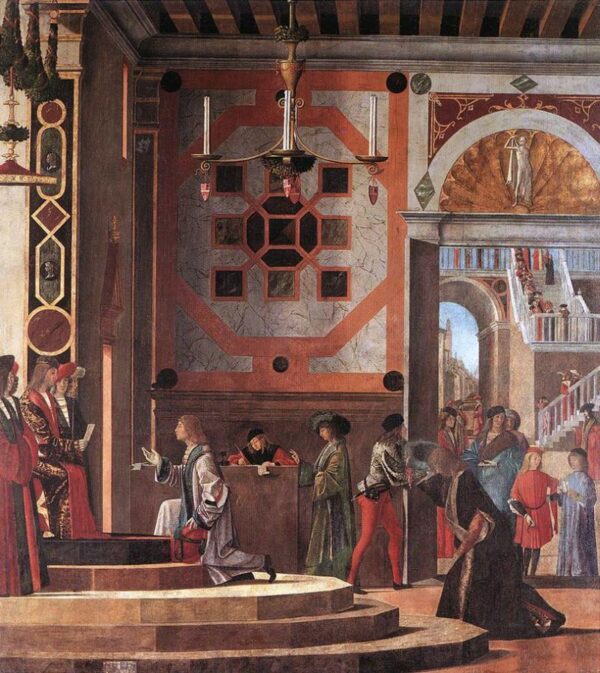 The Ambassadors Depart by Vittore Carpaccio, hand-painted oil painting reproduction