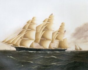 The American Clipper by James E Buttersworth, hand-painted oil painting reproduction