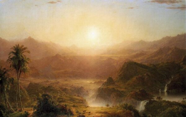 The Andes of Ecuador by Frederic Edwin Church, hand-painted oil painting reproduction