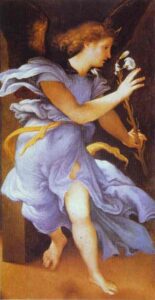 The Angel of the Annunciation by Lorenzo Lotto, hand-painted oil painting reproduction