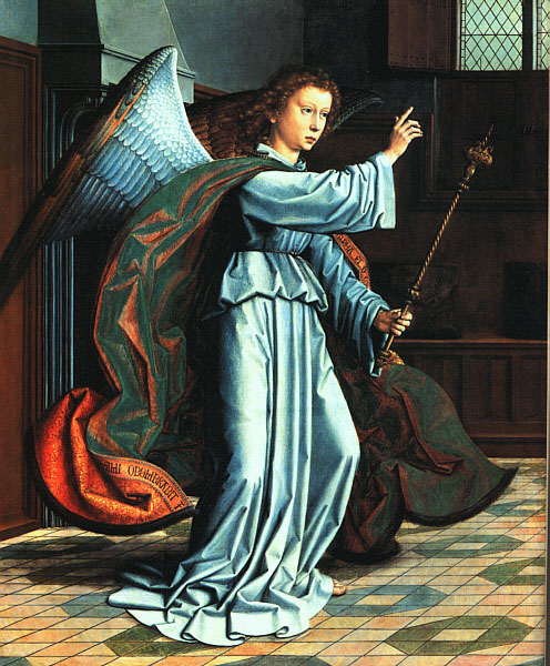 The Angel of the Annunciation by Gerard David, hand-painted oil reproduction