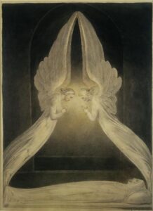 The Angels Over The Body Of Christ by William Blake, hand-painted oil painting reproduction