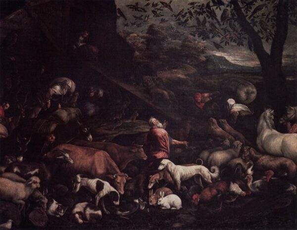 The Animals Entering Noah’s Ark by Jacopo Bassano, hand-painted oil painting reproduction