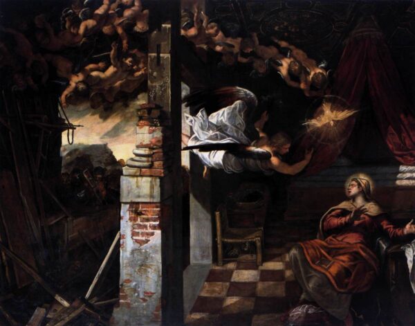 The Annunciation by Tintoretto, hand-painted oil painting reproduction
