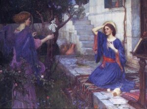 The Annunciation by John William Waterhouse, hand-painted oil painting reproduction