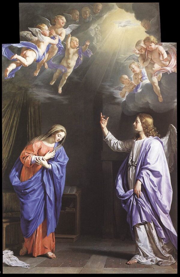The Annunciation by Philippe de Champaigne, hand-painted oil painting reproduction