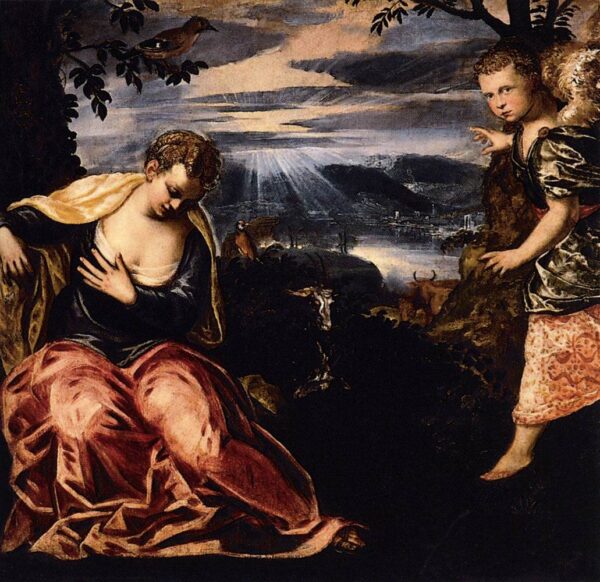 The Annunciation to Manoah’s Wife by Tintoretto, hand-painted oil painting reproduction