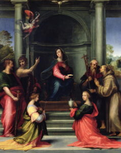 The Annunciation with Saints 1515 by Fra Bartolomeo, hand-painted oil painting reproduction