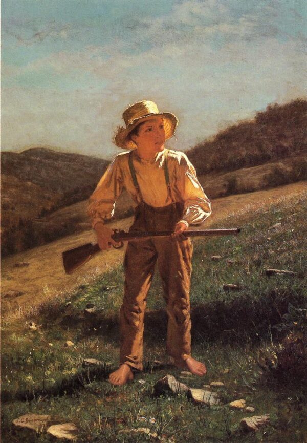 The Anxious Moment by John G Brown, hand-painted oil painting reproduction