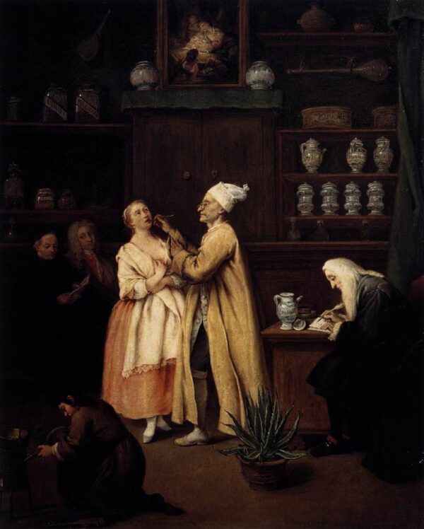 The Apothecary by Pietro Longhi, hand-painted oil painting reproduction