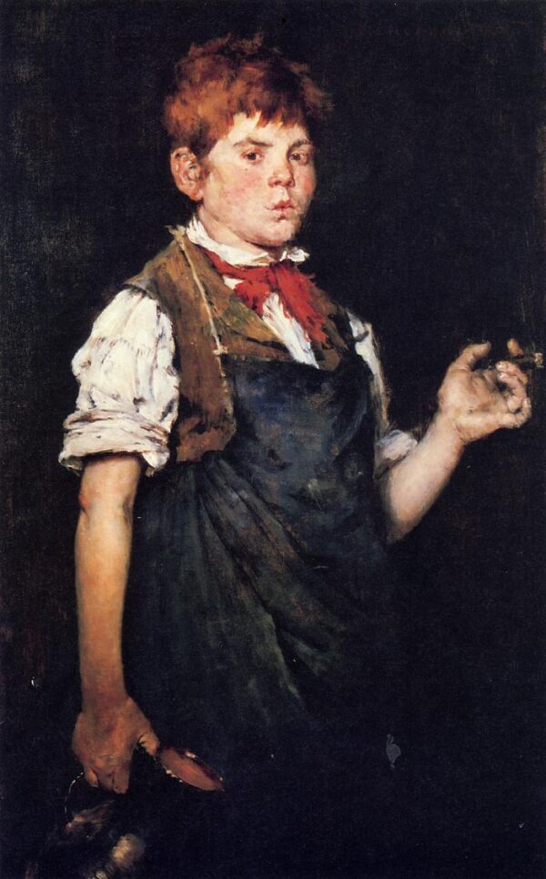 The Apprentice aka Boy Smoking by William Merritt Chase, hand-painted oil painting reproduction