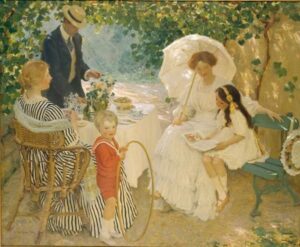 The Arbour by Emanuel Phillips Fox, hand-painted oil painting reproduction