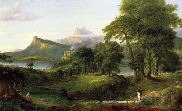 The Arcadian or Pastoral State by Thomas Cole, hand-painted oil painting reproduction