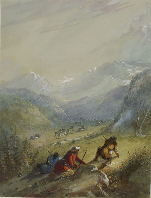 The Argali – Mountain Sheep by Alfred Jacob Miller, hand-painted oil reproduction