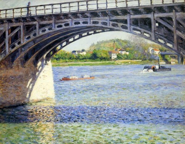 The Argenteuil Bridge and the Seine by Gustave Caillebotte, hand-painted oil painting reproduction