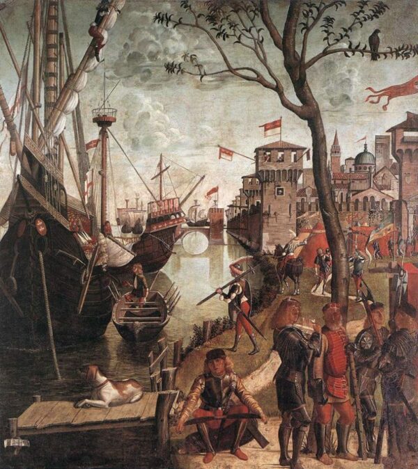 The Arrival of the Pilgrims in Cologne by Vittore Carpaccio, hand-painted oil painting reproduction