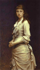 Portrait of Sophia Kramskaya, The Artist’s Daughter by Ivan Nikolaevich Kramskoy, hand-painted oil painting reproduction