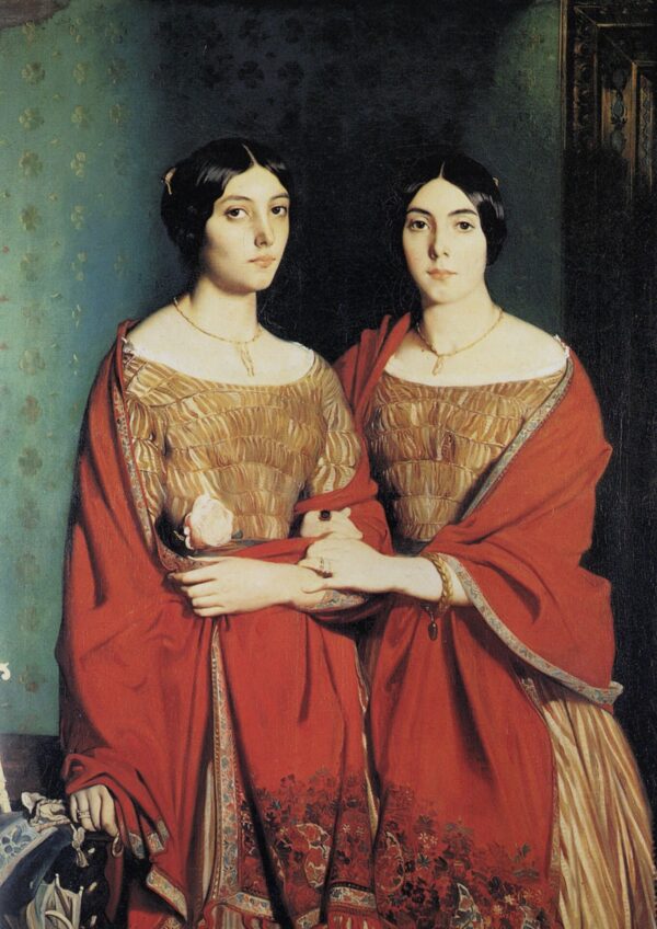 The Artist’s Sisters by Théodore Chassériau, hand-painted oil painting reproduction