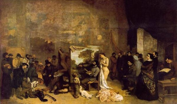 The Artist’s Studio by Gustave Courbet, hand-painted oil painting reproduction