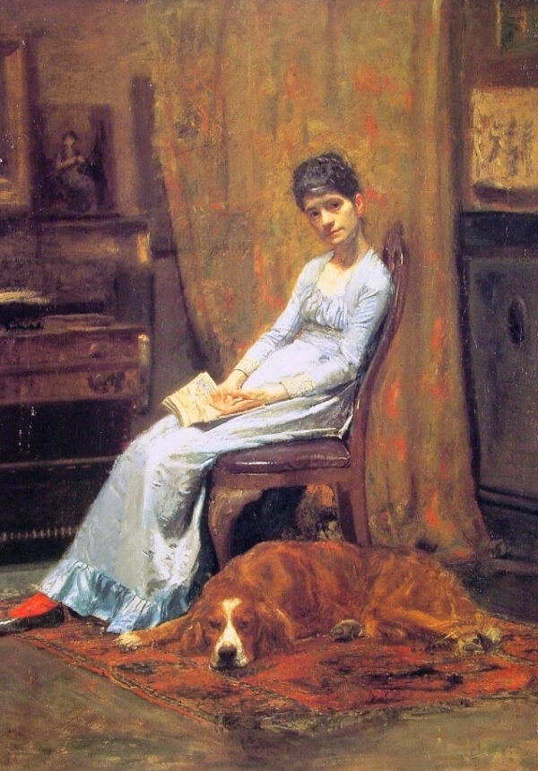 The Artist’s Wife and his Setter Dog by Thomas Eakins, hand-painted oil painting reproduction