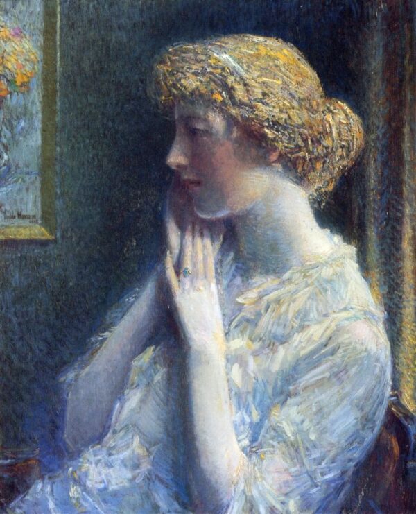 The Ash Blond by Frederick Childe Hassam, hand-painted oil reproduction
