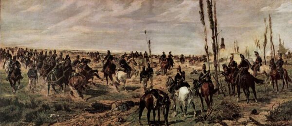 The Attack on the Madonna Scoperta by Giovanni Fattori, hand-painted oil painting reproduction