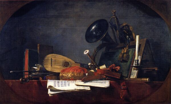 The Attributes of Music by Jean-Baptiste-Siméon Chardin, hand-painted oil painting reproduction