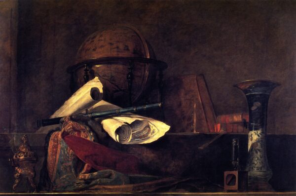 The Attributes of Science by Jean-Baptiste-Siméon Chardin, hand-painted oil painting reproduction